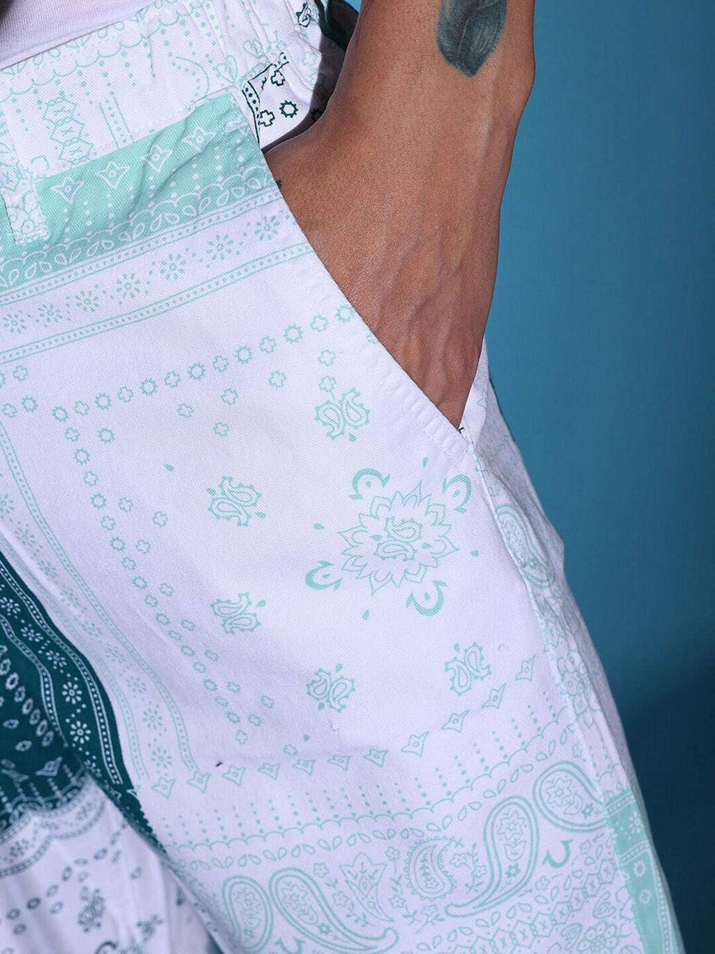 Men's Blue Printed Shorts