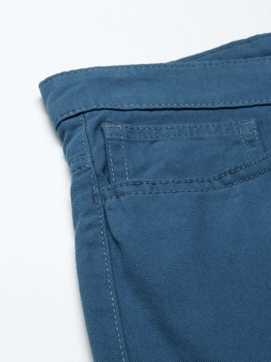 Men's Blue Slim Fit Solid Casual Shorts