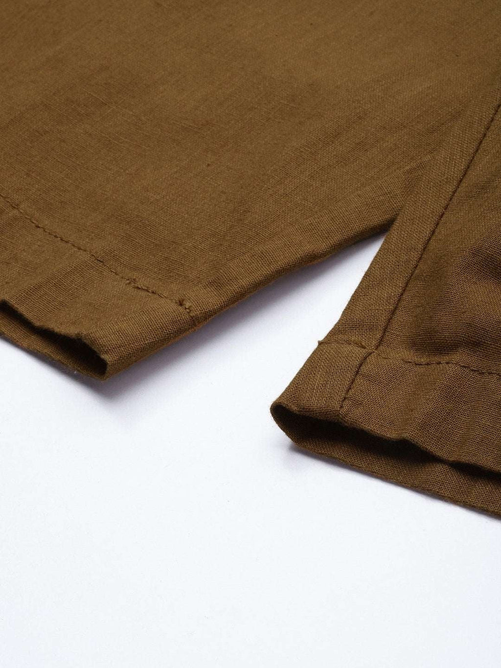 Men's Brown Slim Fit Solid Casual Shorts
