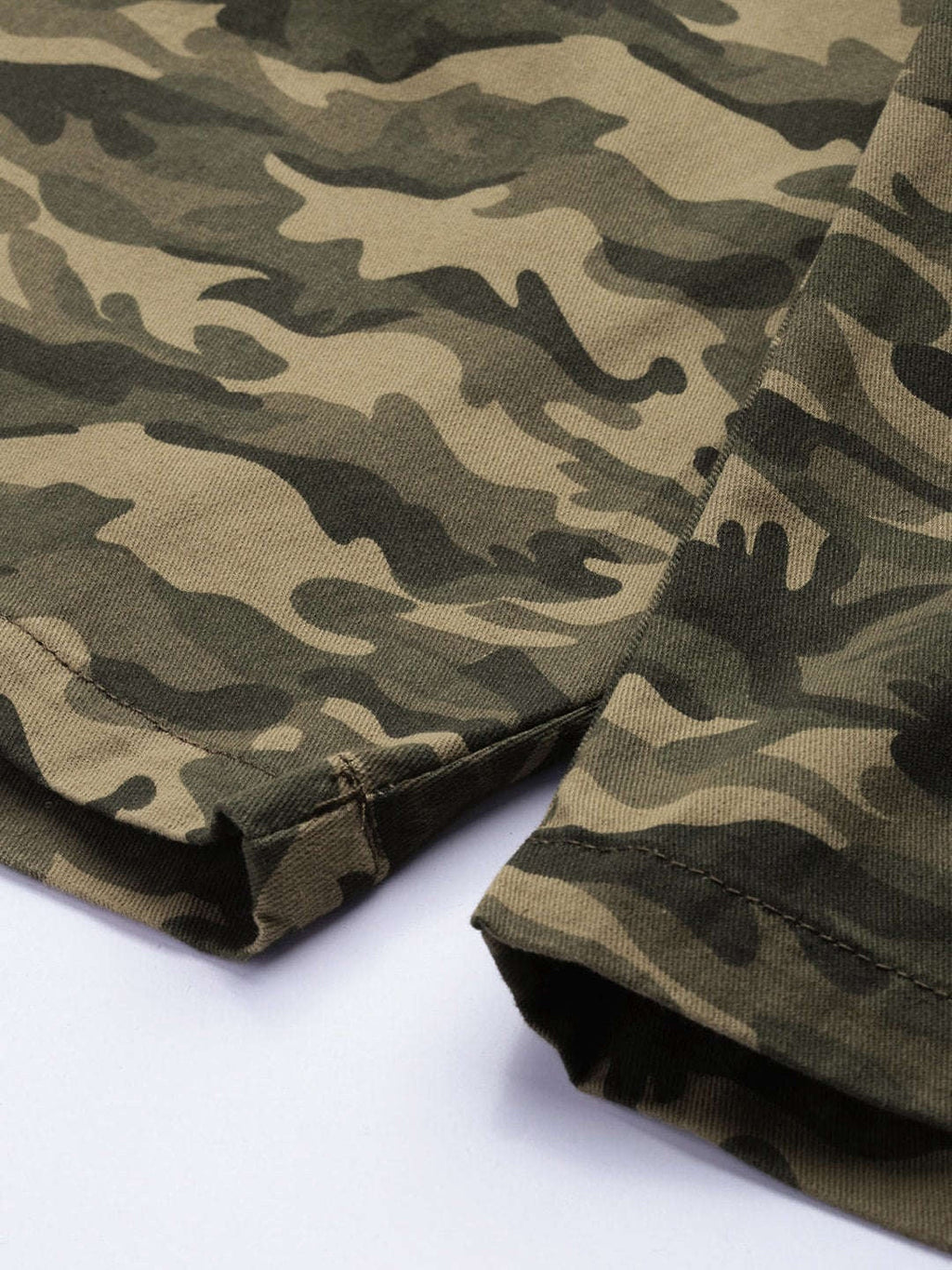 Men's Olive Slim Fit Solid Casual Shorts