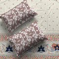 Serene 200 TC 100% Cotton Bedsheet with Pillow Covers - Ivy Bloom Terra