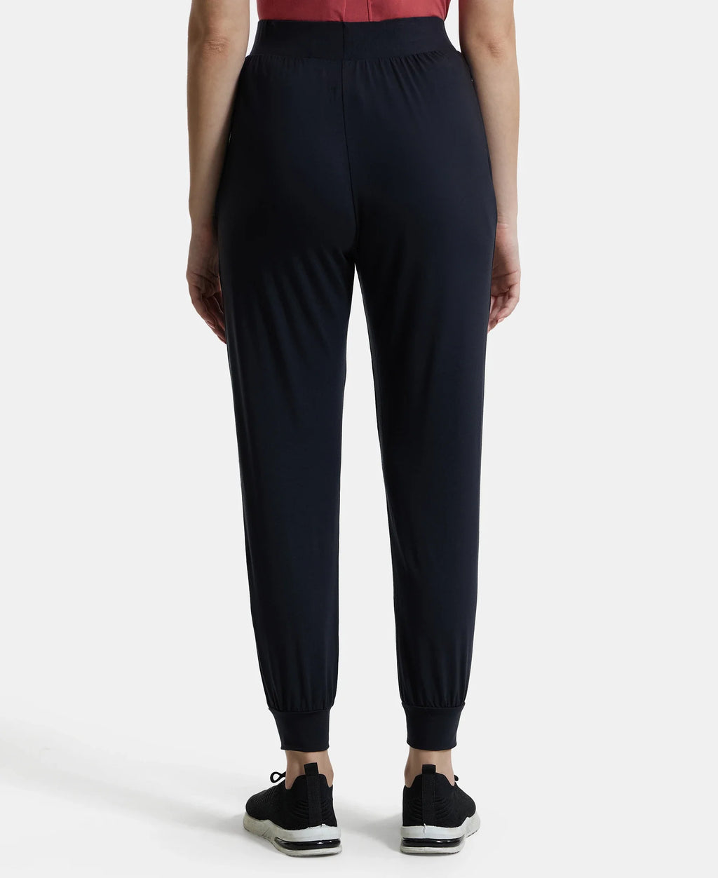 Tencel Lyocell Elastane Stretch Relaxed Fit Yoga Pants - Black