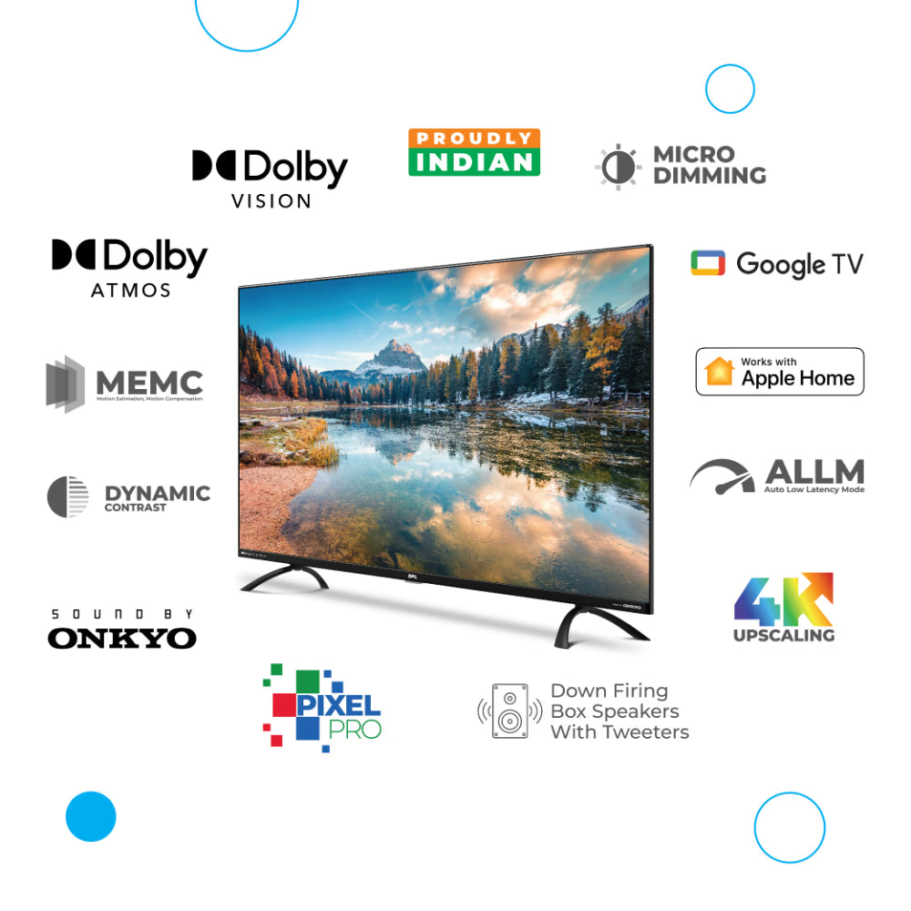 BPL 139.7 cm (55 inch) Onkyo Home Theatre QLED TV, Black, 55QF5540