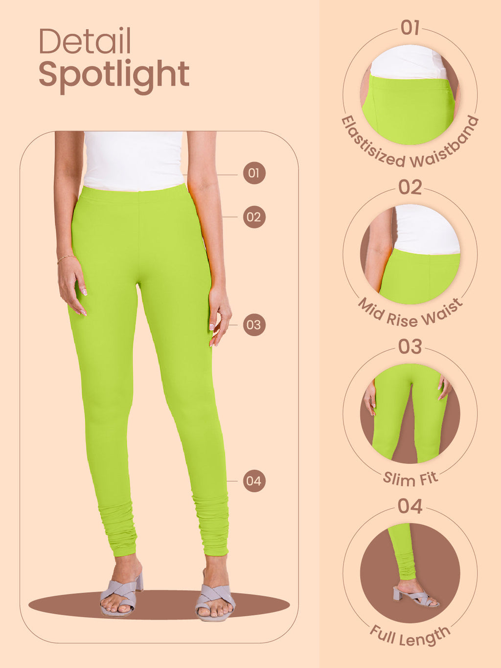Light Pista Cotton Stretch Churidar