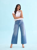 Light Blue Denim Wide Jeans