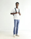 Rare Rabbit Men's Loja Blue Cotton Plain Hawk Slim Fit Jeans