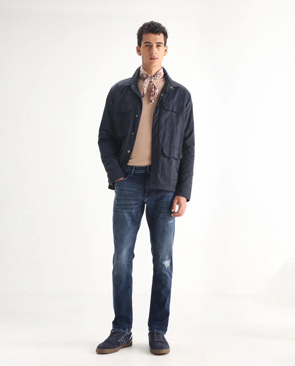 Rare Rabbit Men's Lormes Light Blue Cotton Plain Hawk Slim Fit Jeans
