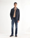 Rare Rabbit Men's Lormes Light Blue Cotton Plain Hawk Slim Fit Jeans
