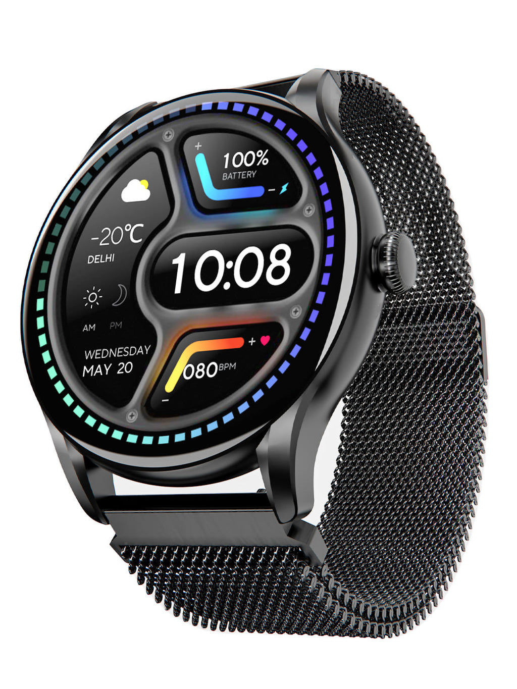 boAt Lunar Connect Ace | Round AMOLED Display Smartwatch with 1.43" (3.63 cm) Screen, Bluetooth Calling, 100+ Sports Modes