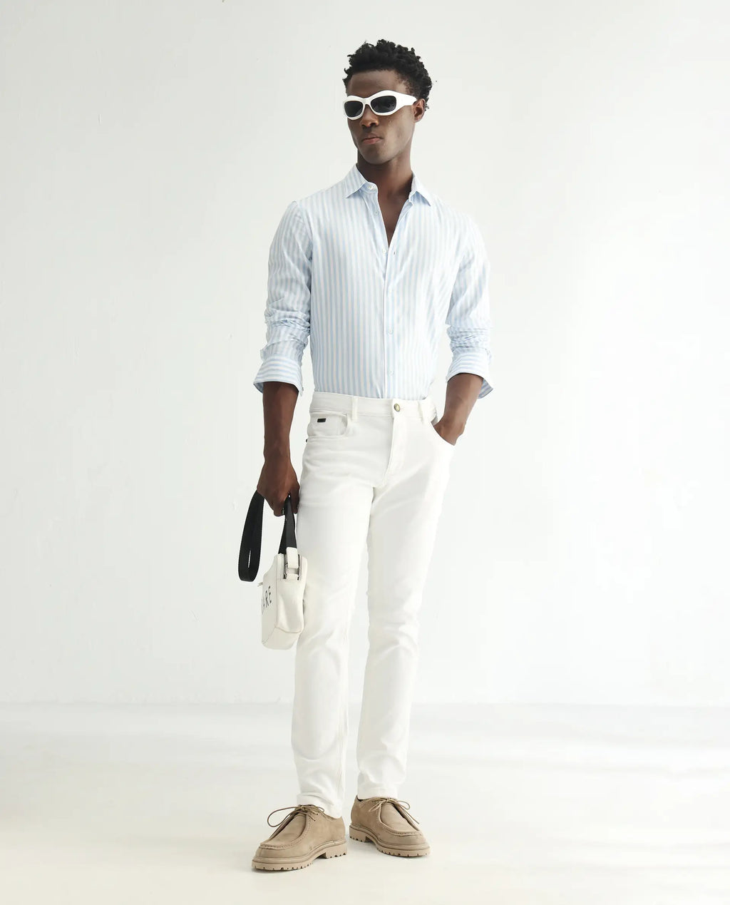 Rare Rabbit Men's Marowak Off White Cotton Plain Hawk Slim Fit Jeans