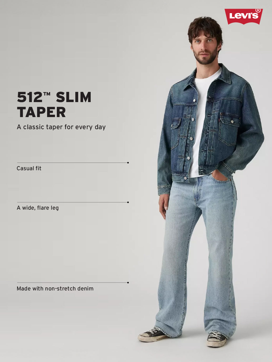 Men's 512 Dark Blue Slim Tapered Fit Mid Rise Jeans