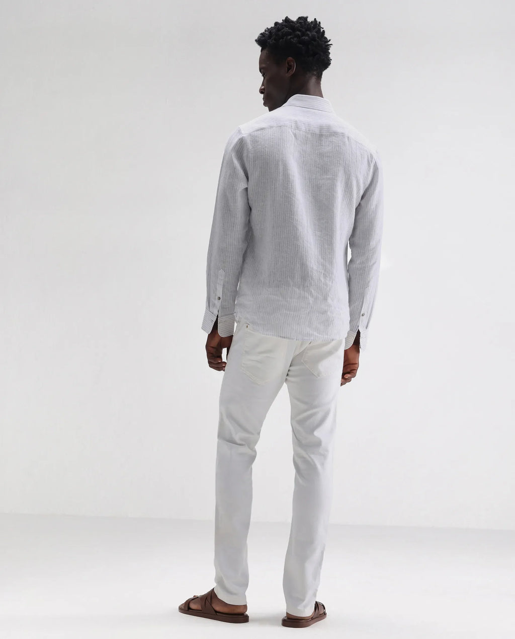 Rare Rabbit Men's Meymac White Cotton Plain Hawk Slim Fit Jeans