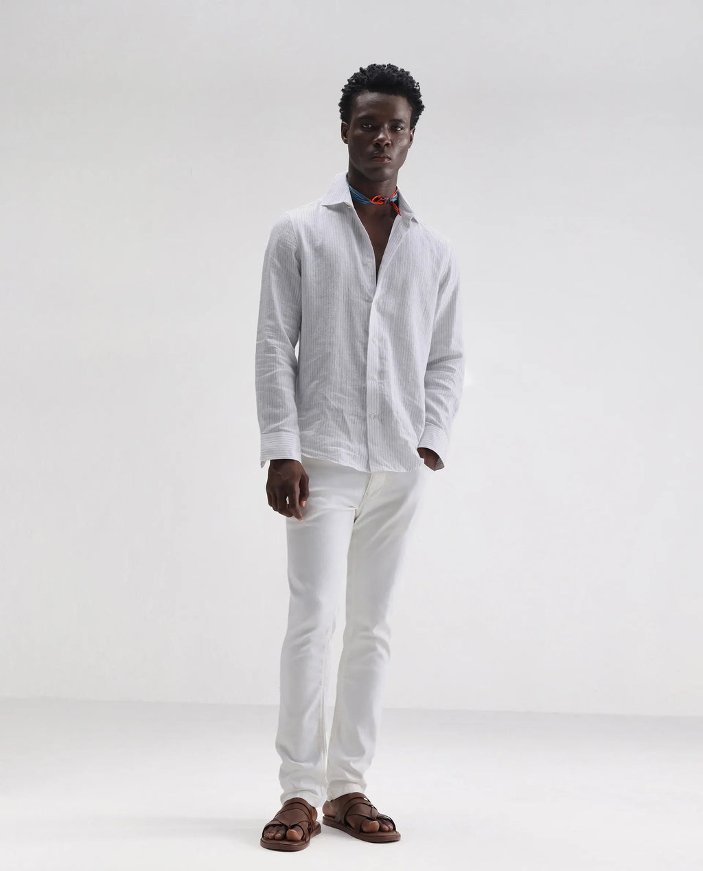 Rare Rabbit Men's Meymac White Cotton Plain Hawk Slim Fit Jeans