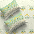 Serene 200 TC 100% Cotton Bedsheet with Pillow Covers - Malhaar Sage Green