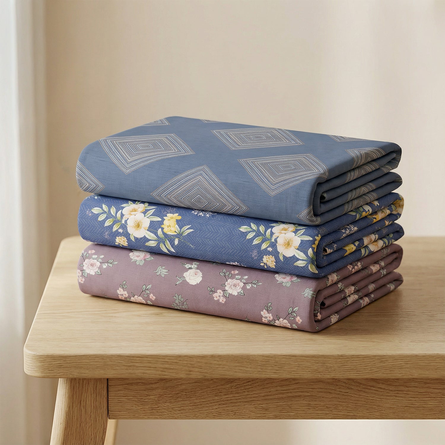 Get 3 Microfiber Double Size Bedsheets @1199/-
