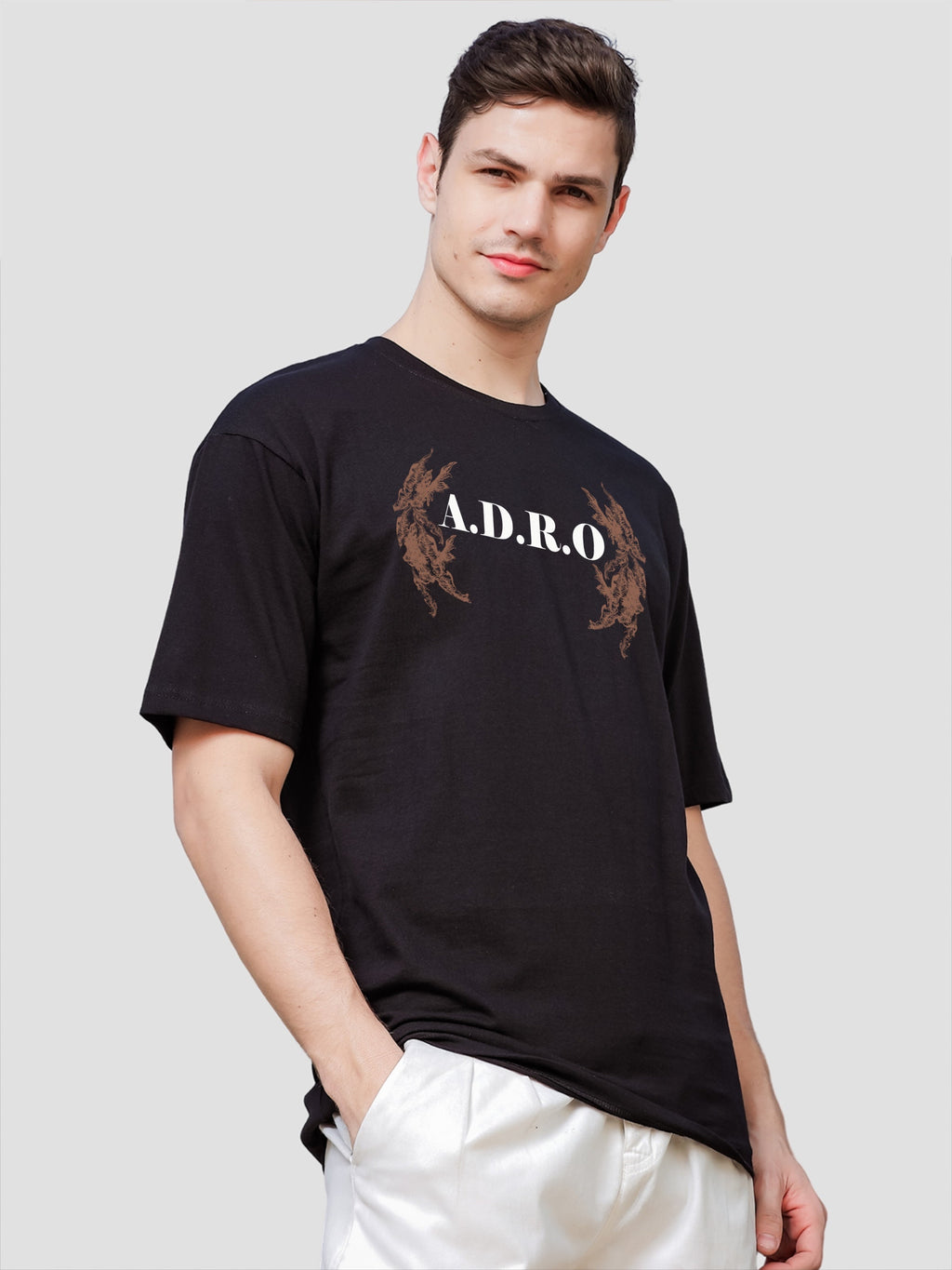 Men Black Oversized T-Shirt