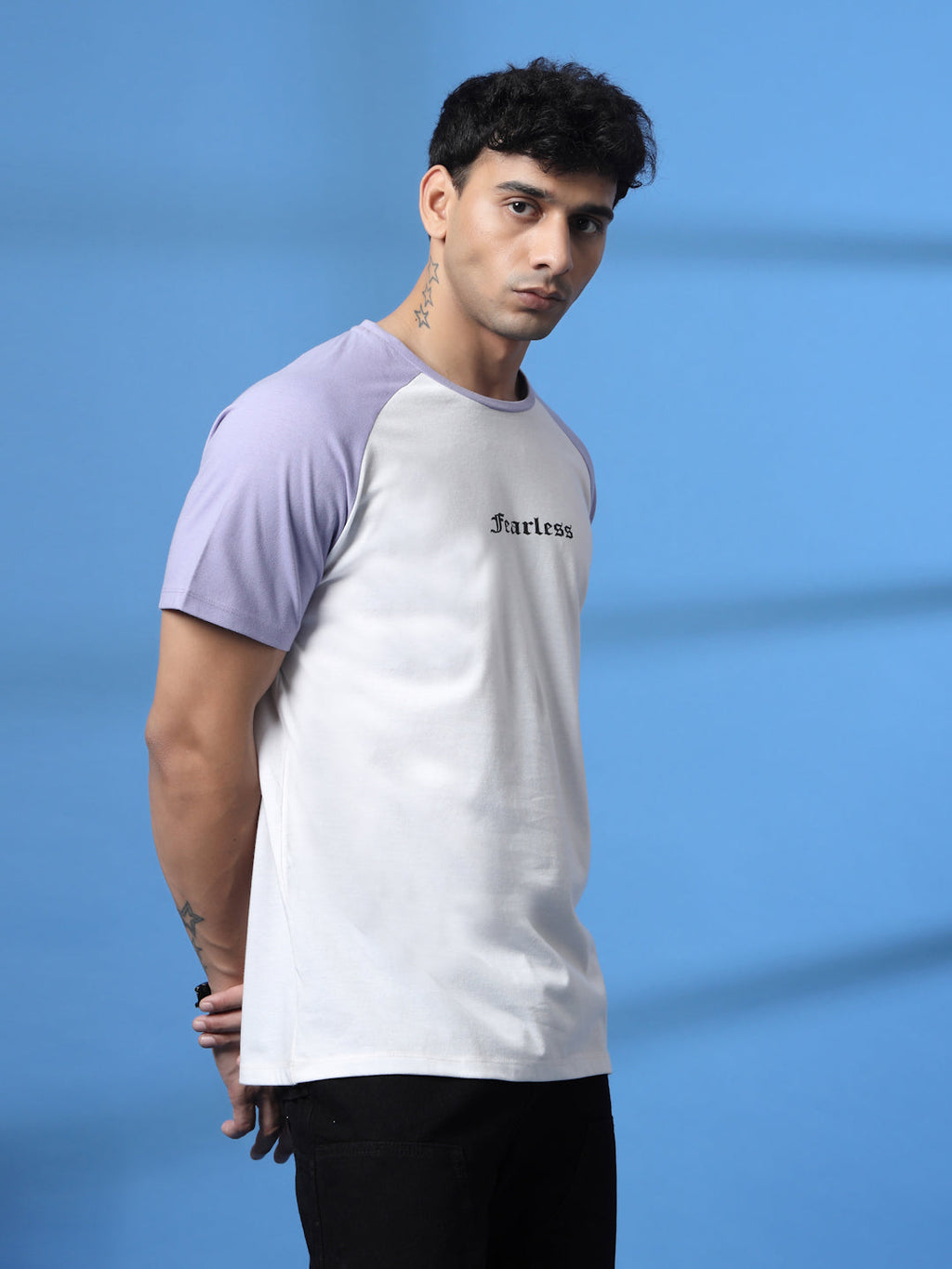 Men White Typography Oversized T-Shirt