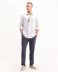 Rare Rabbit Men's Pastor 2 Dusky Purple Cotton Plain Regular Fit Trouser