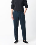 Rare Rabbit Men's Pastor Dark Petrol Cotton Plain Regular Fit Trouser