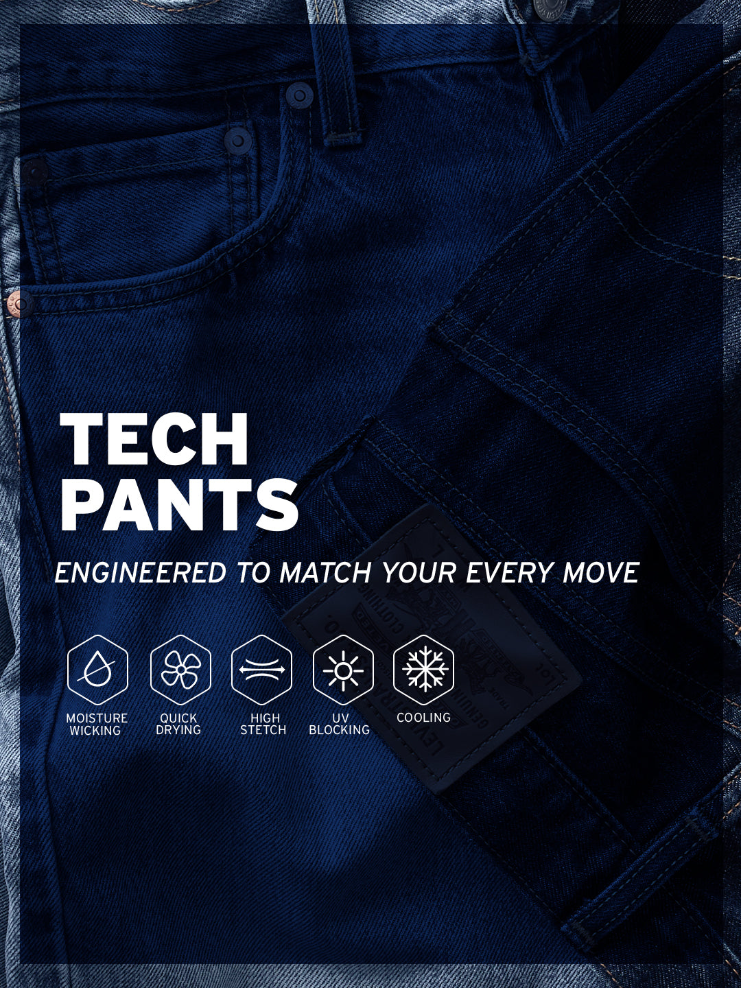 Men's Beige Slim Fit Tech Pant Chinos