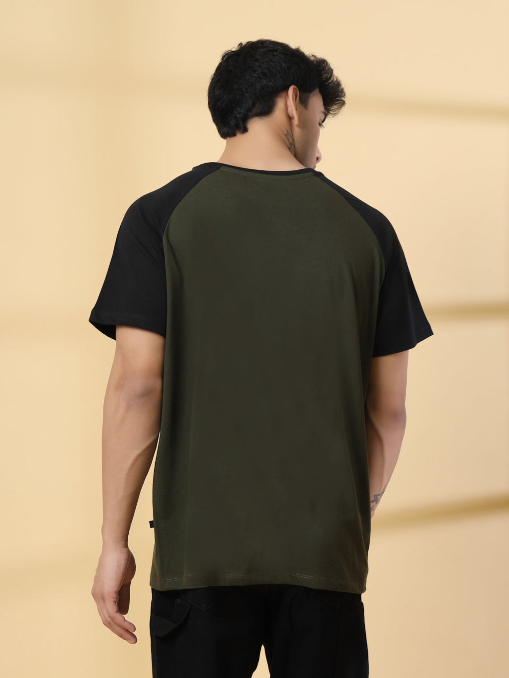 Men Green Typography Oversized T-Shirt