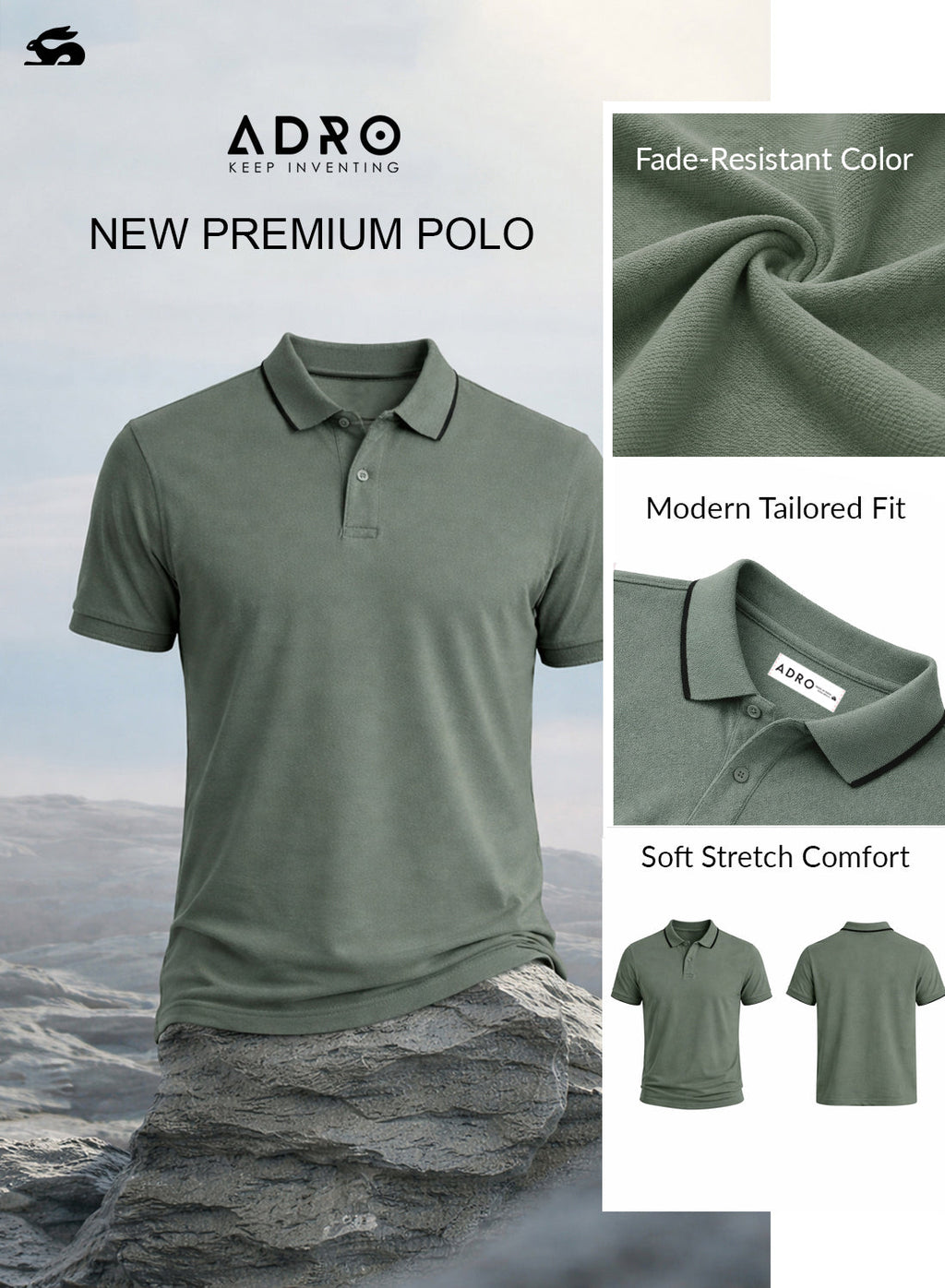 Men Polo Cotton T-Shirt