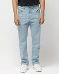 Rare Rabbit Men's Polin Pastel Blue Cotton Plain Morris Regular Fit Jeans
