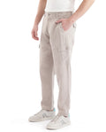 Rare Rabbit Men's Presso Light Beige Cotton Plain Relaxed Fit Trouser