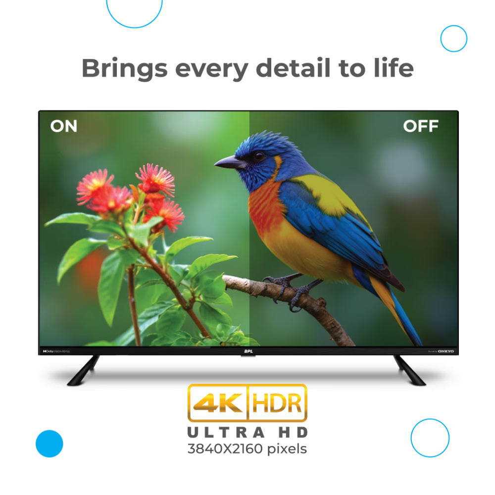 BPL 139.7 cm (55 inch) Onkyo Home Theatre QLED TV, Black, 55QF5540