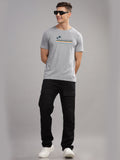 Men Grey Round Neck T Shirt