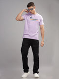 Men Purple Round Neck T Shirt