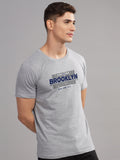 Men Printed Grey T Shirt