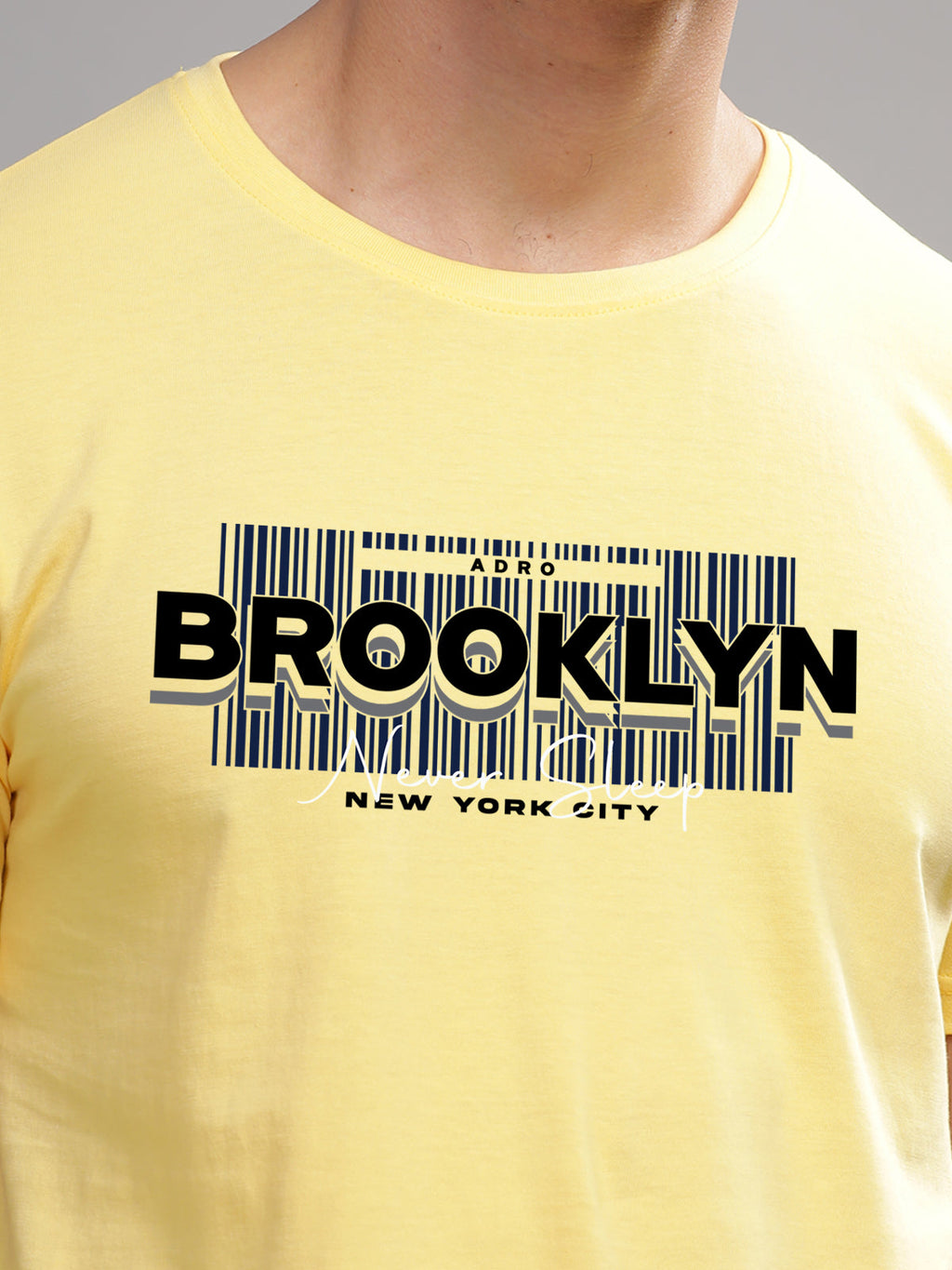 Men Printed Yellow T Shirt