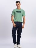 Men Green Printed T-Shirt