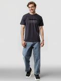 Men Printed Grey T Shirt