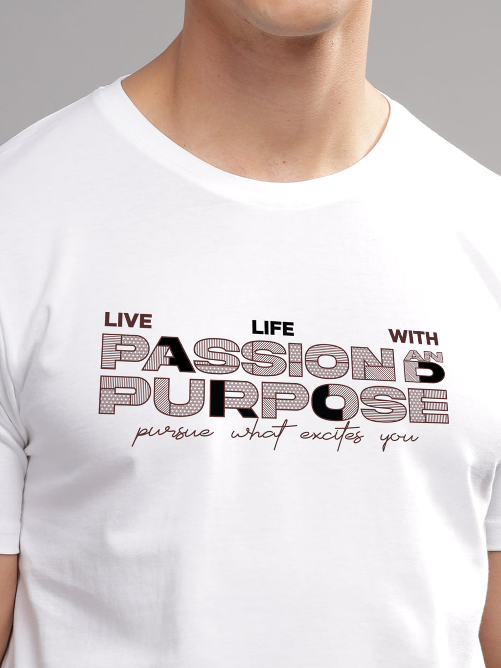 Men Printed White T Shirt
