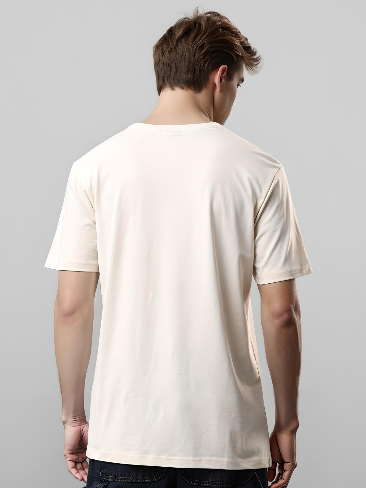 Men Printed Whit T-Shirt