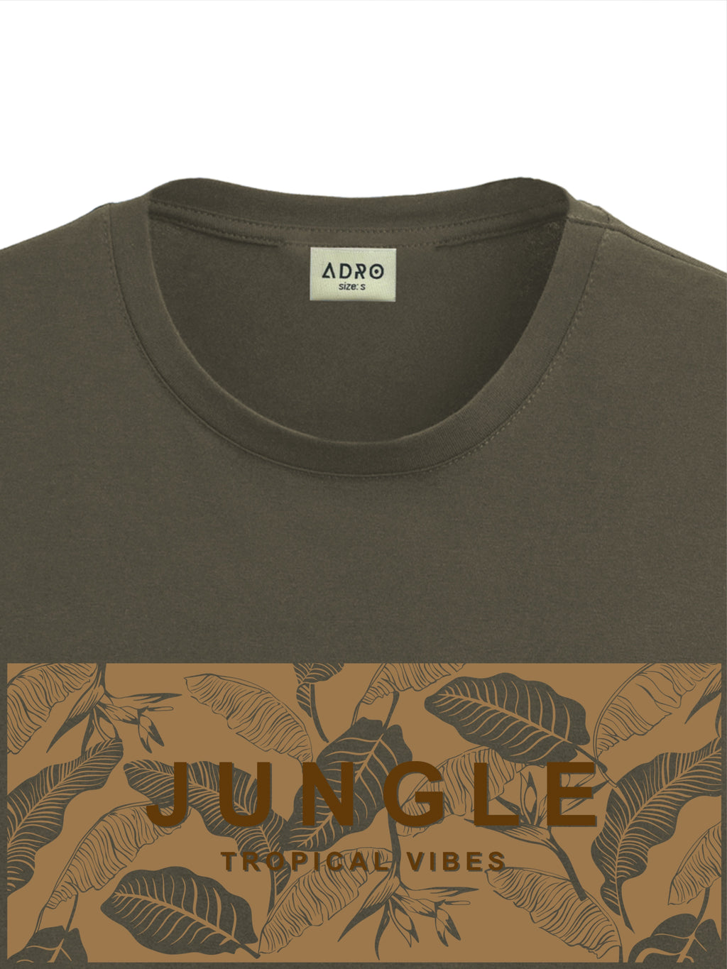 Men Olive Round Neck T Shirt