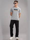 Men Grey Round Neck T Shirt