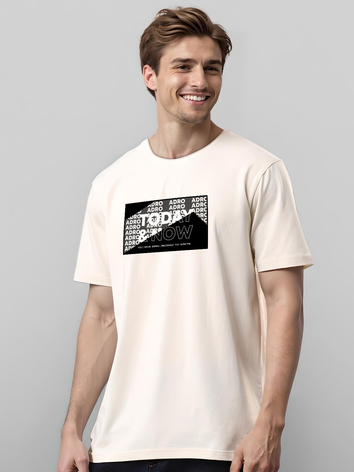Men Printed White T-Shirt
