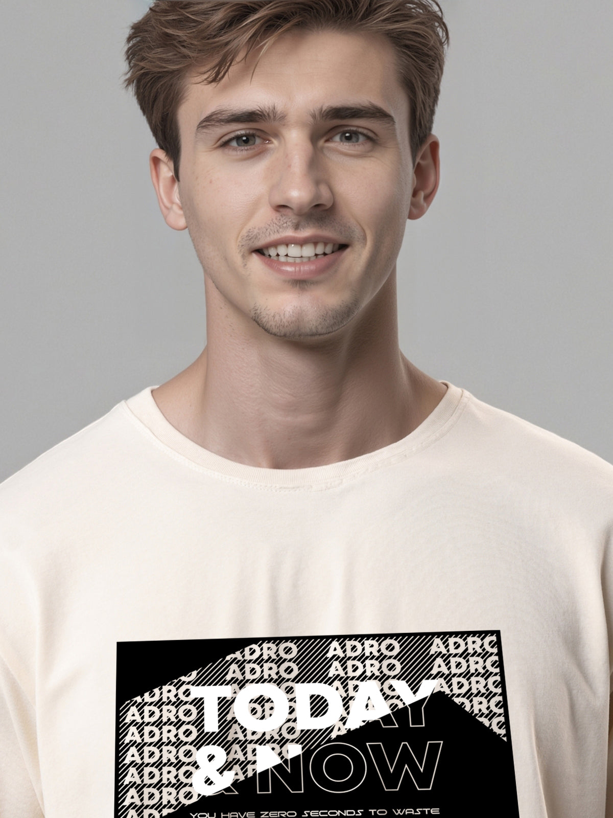Men Printed White T-Shirt