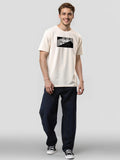 Men Printed White T-Shirt