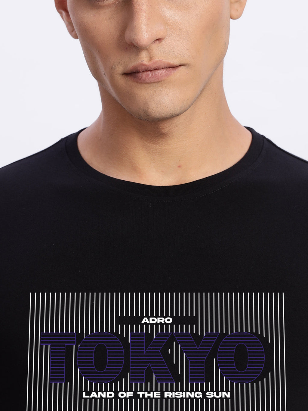 Men Printed Black T Shirt