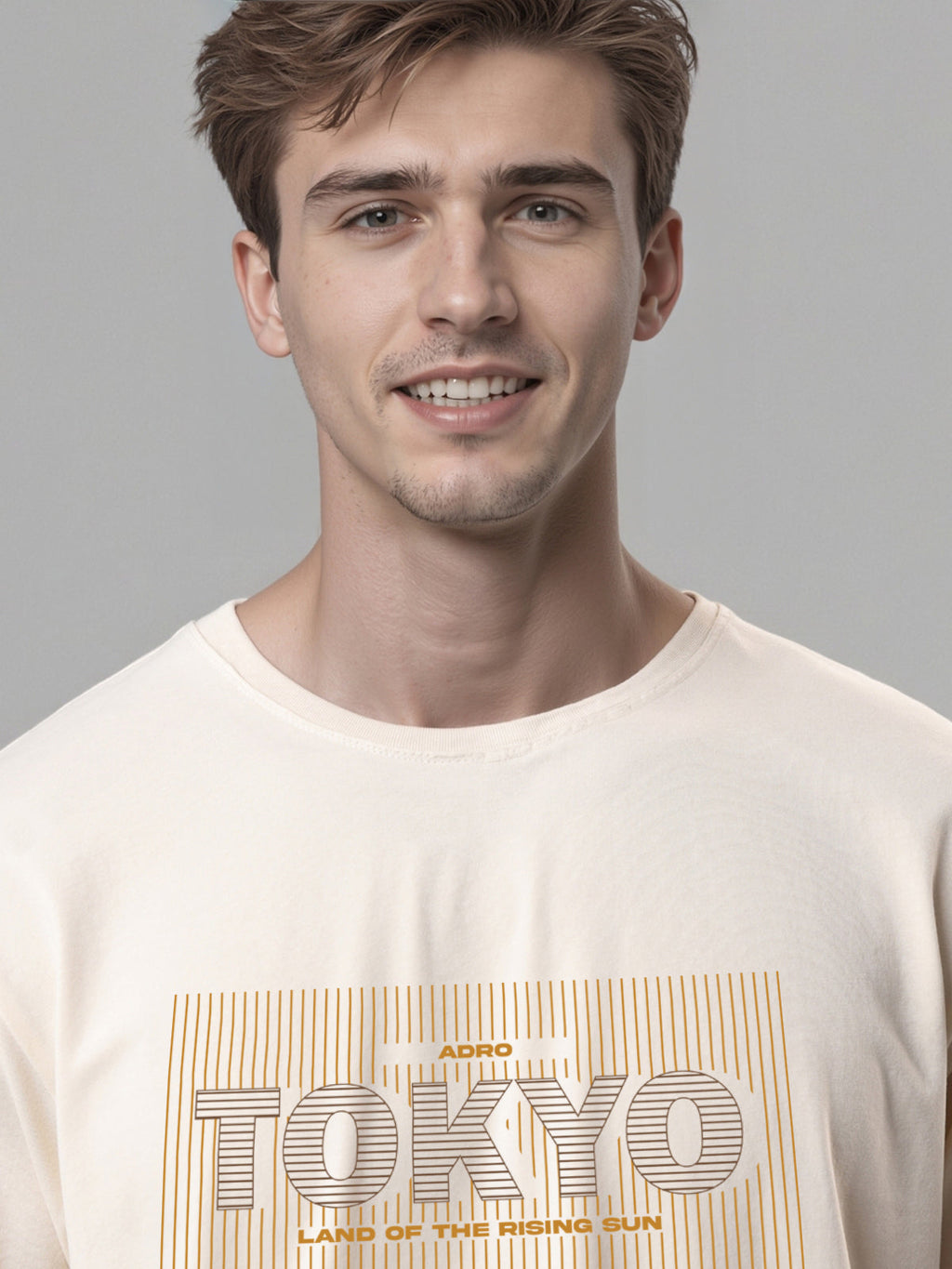 Men Printed White T-Shirt