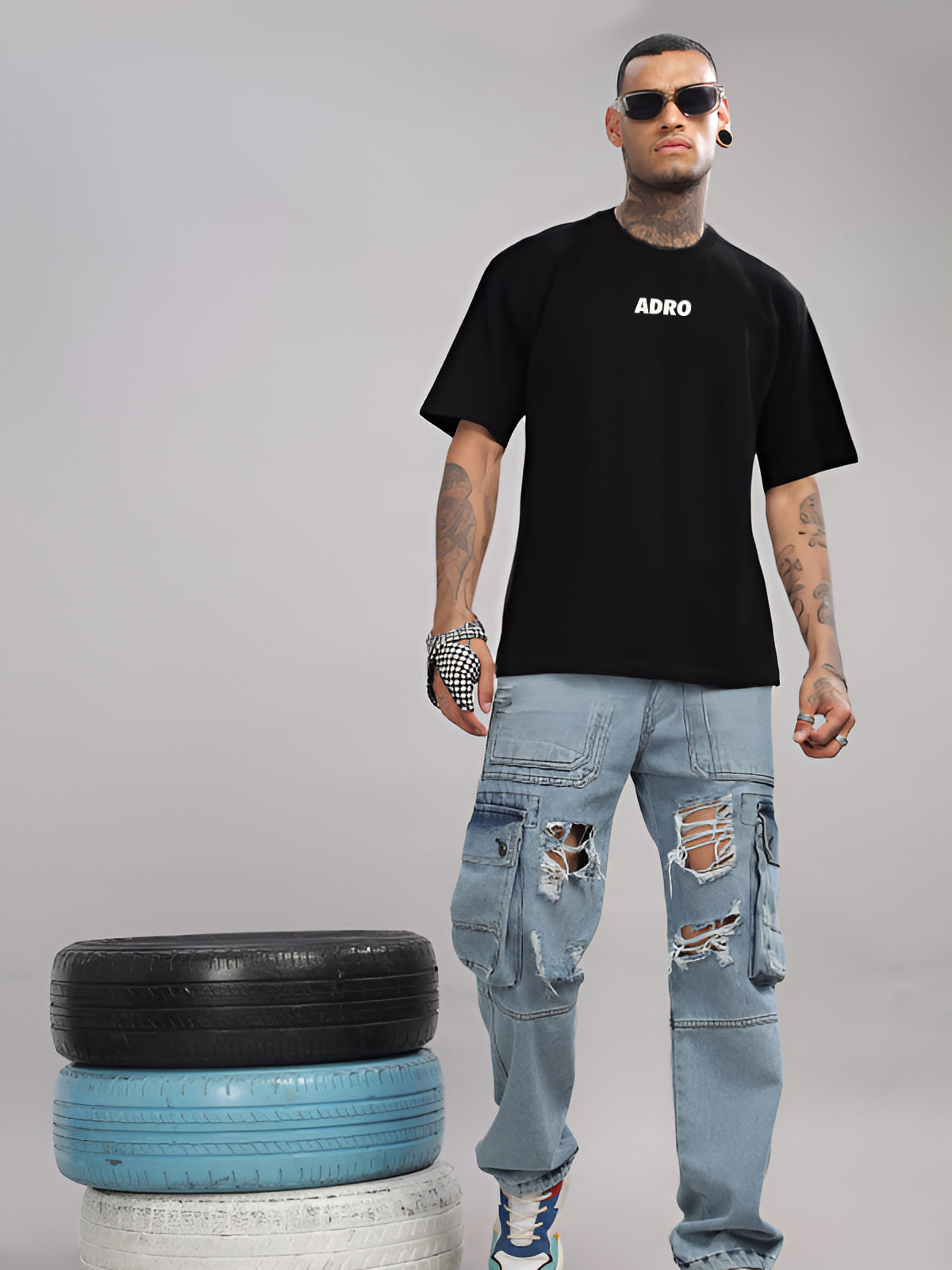 Men Black Oversized T-Shirt
