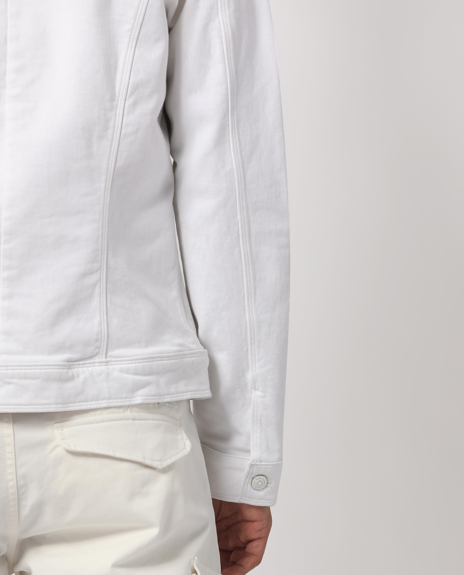 Rare Rabbit Men's Rubik Off White Cotton Plain Regular Fit Full Sleeve Spread Collar Jacket