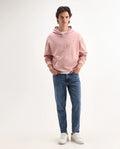 Rare Rabbit Men's Sam Dusky Blue Cotton Plain Kurt Carrot Fit Jeans