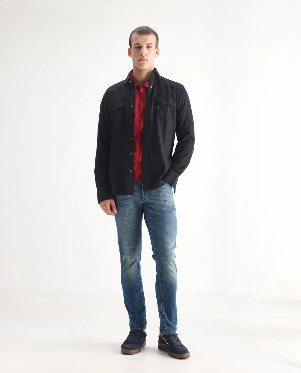 Rare Rabbit Men's Sator Light Blue Cotton Plain Hawk Slim Fit Jeans