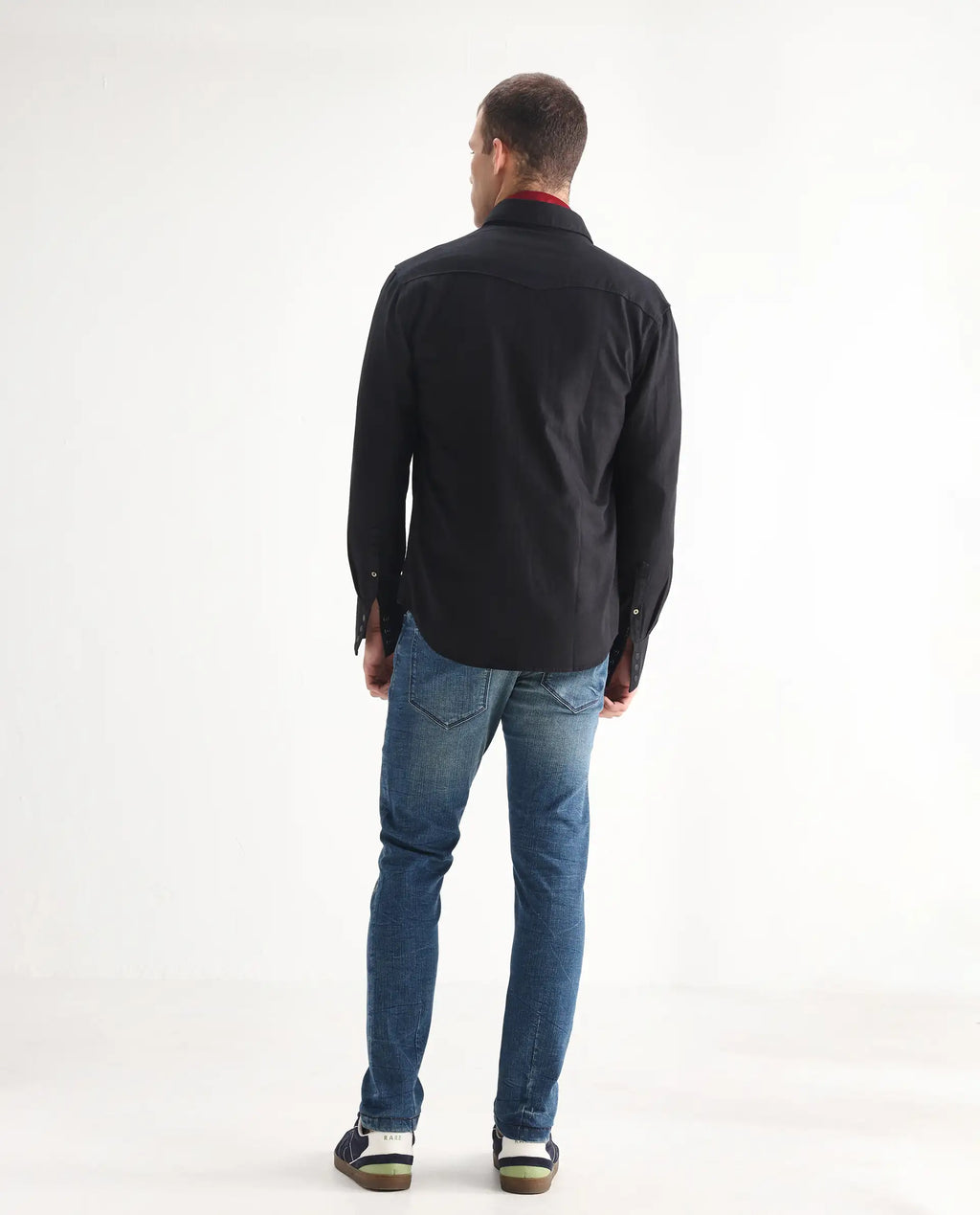Rare Rabbit Men's Sator Light Blue Cotton Plain Hawk Slim Fit Jeans