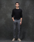 Rare Rabbit Men's Savoy Light Grey Cotton Blend Plain Hawk Slim Fit Jeans